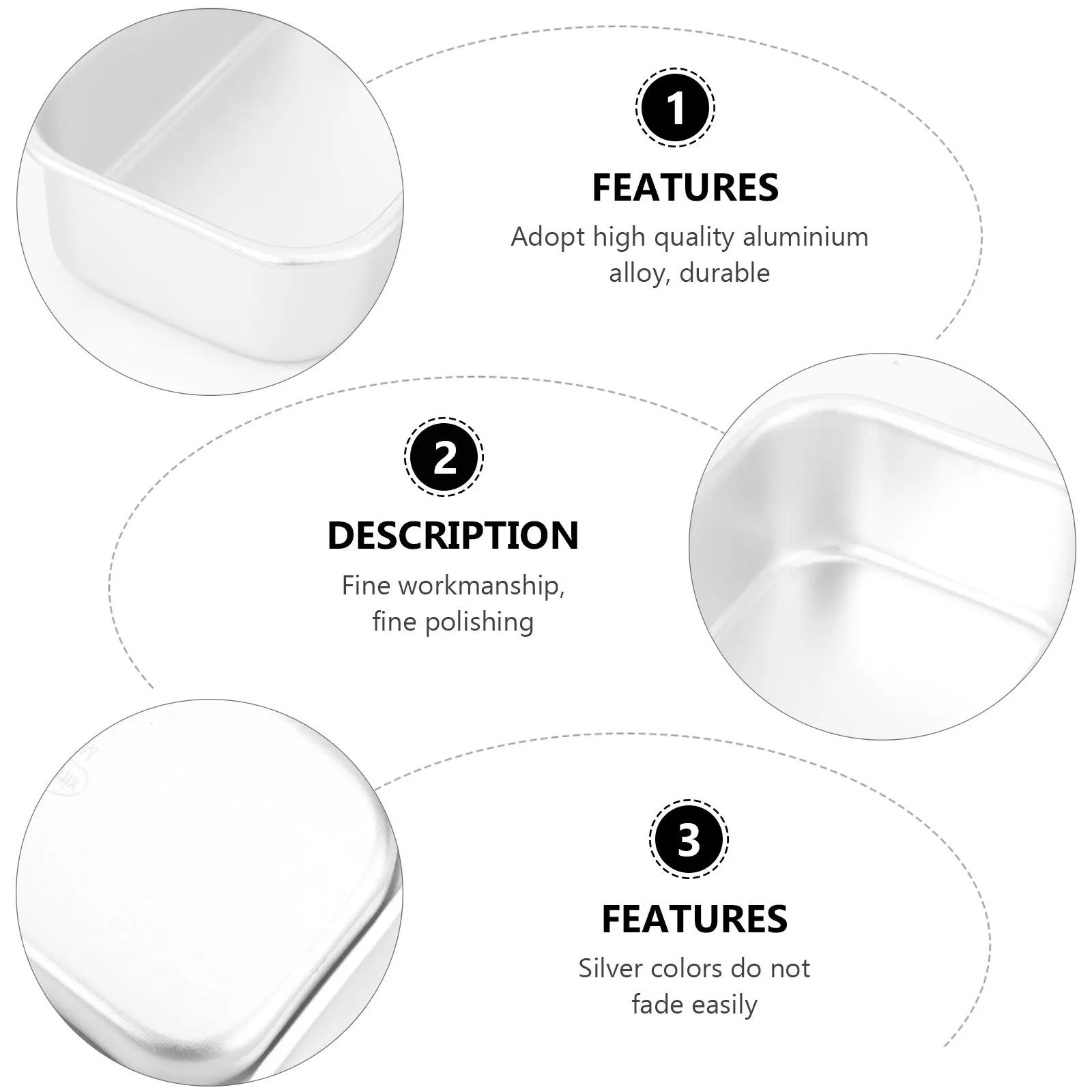 

1Pcs Aluminum Alloy Toast Box Cake Mold Baking Mold for Chocolate Cake Jelly Pudding Eco Friendly Bakeware Tool