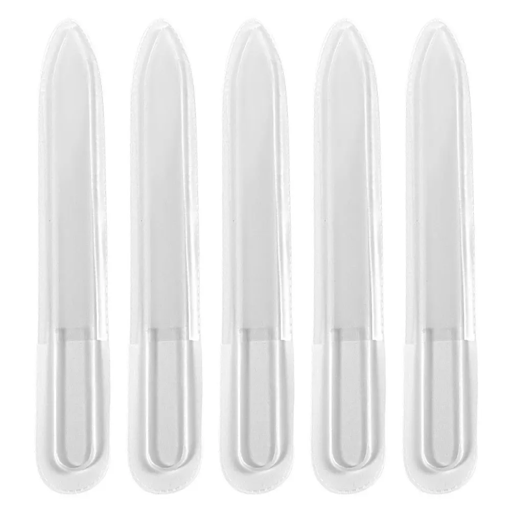 

5Pcs Glass Nail Files Premium Manicure Tools Smooth Surface Fingernail Polisher Portable Professional Nail Grinding Strips