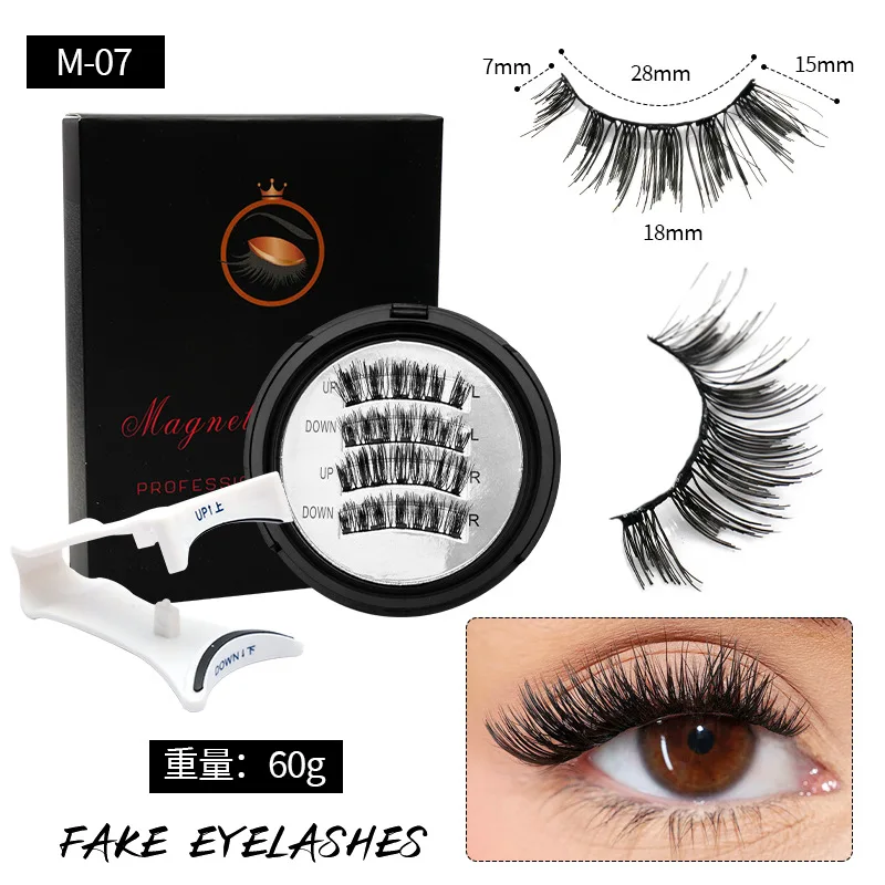 Magnetisches falsches Wimpern-Set, magnetische falsche Wimpern mit Clip, natürlicher, kleberfreier Großhandel. Wiederverwendbares Beauty-Make-up-Werkzeug