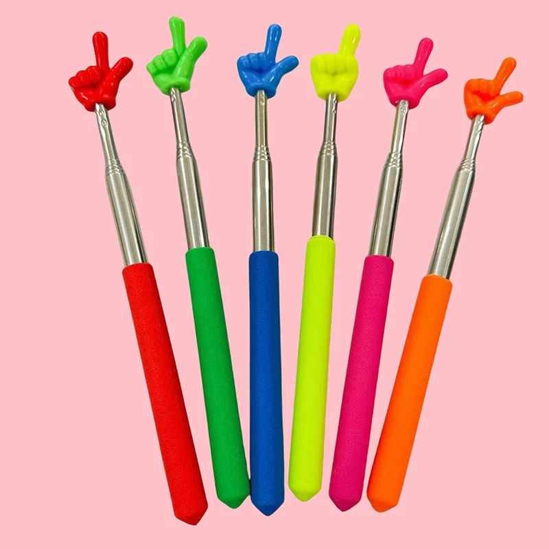 Retractable Teacher Pointer Finger Design StainlessSteel Telescopic School Teaching Pointer Stick Teacher Supplies For Classroom