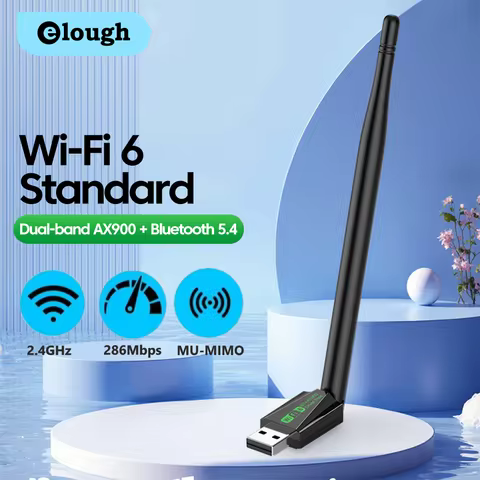 WiFi 6 AX900 Bluetooth 5.4 Dual Band Wireless Network Card 2.4GHz USB WiFi Adapter Wifi Antenna Dongle Free Drive For PC Win11
