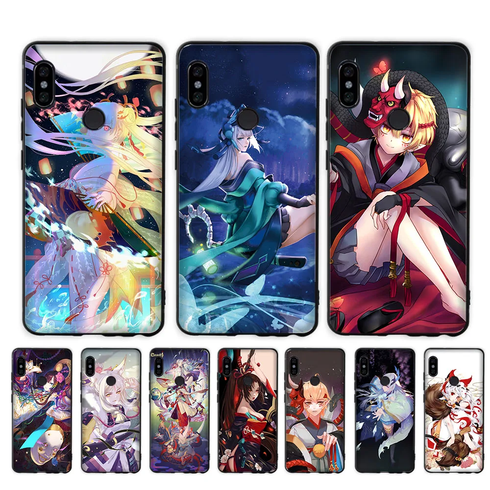 Case for Xiaomi Redmi Note 11 11I 11S 11T 10 10A 10C 10T 10S Pro Max Black Soft Cover ZR39 Onmyoji