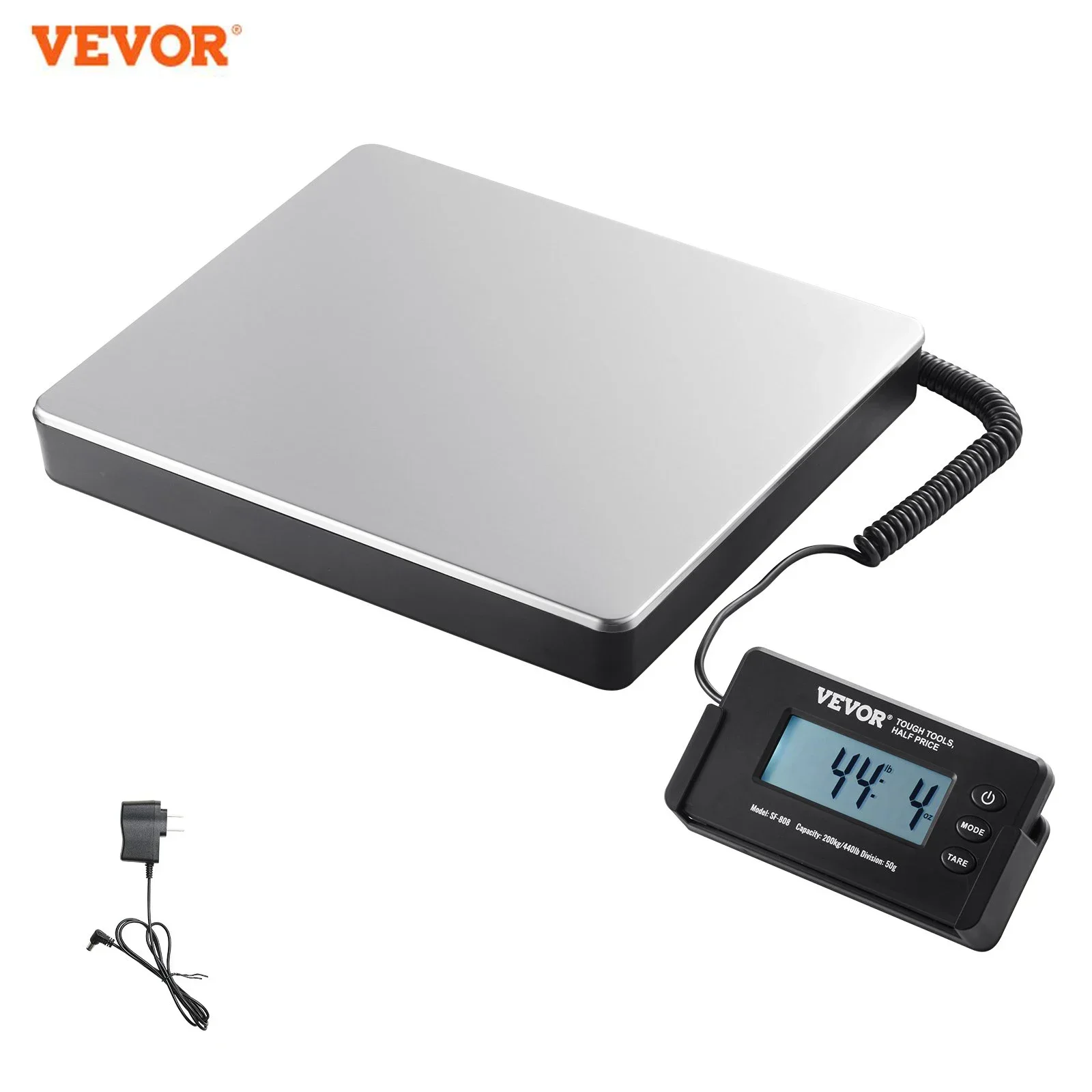 VEVOR Split Type Digital Shipping Scale Postal Mailing Weighing Scale with HD LCD Screen Timer for Luggage Home Post Office