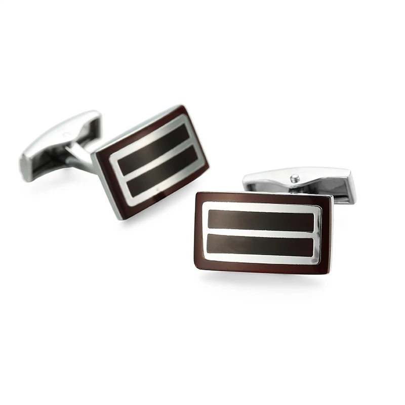 Copper material men's French shirt cufflinks classic style enamel craftsmanship luxury brand clothing accessories