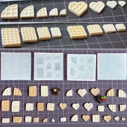 Handcraft Mini Bread Cookie Biscuit Epoxy Resin Mold Food Play Miniature Pinching Mould Epoxy Resin Mold UV Resin Molds