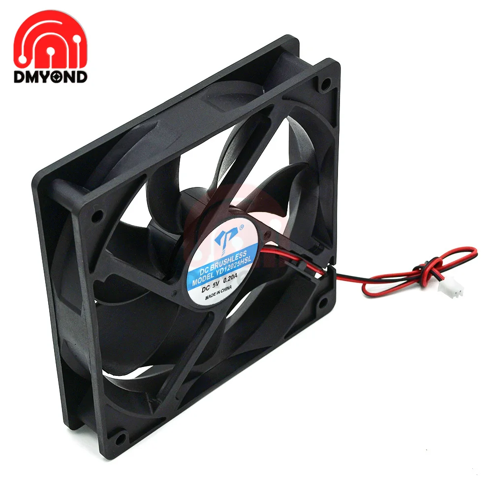 Ventilateur de refroidissement pour coque d'ordinateur, 5V 12V 24V 120mm 12025 boule 120x120x25mm PWM 2PIN DC