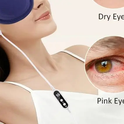 

USB-зарядка, маска для глаз с подогревом, вибрационный массаж для сухих глаз, снимает усталость глаз, теплый сон, затенение, офис, дом, путешествия, маска для глаз