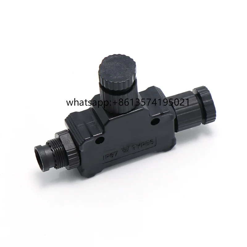 

T-Type Three-Way Plastic Waterproof Connector 2-5 Core Threaded Yacht Aviation Plug NMEA2000 Standard Nylon Housing Copper