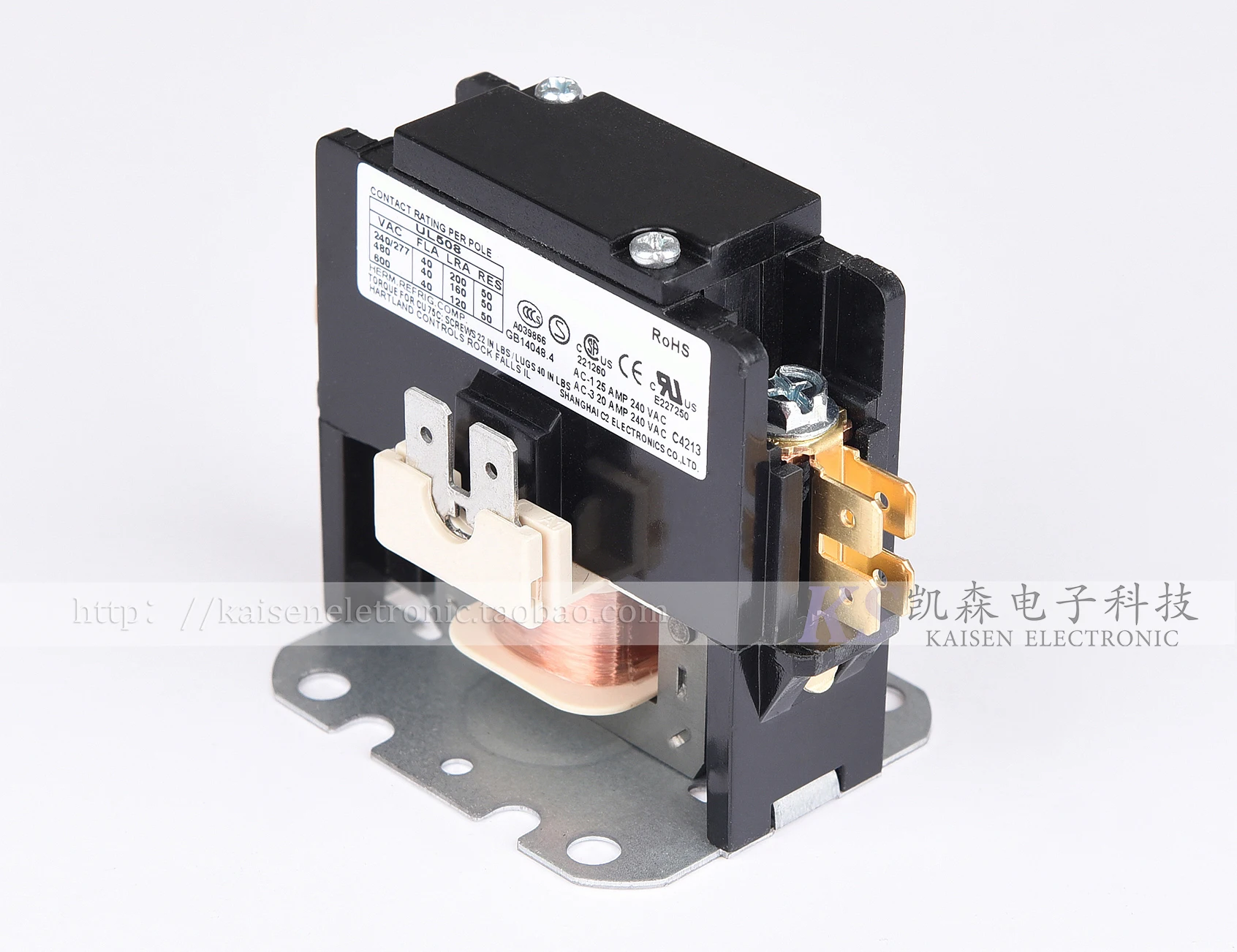 208V240V 40A High load single phase HCC-1NU04AA409 Dual air energy heat pump AC contactor