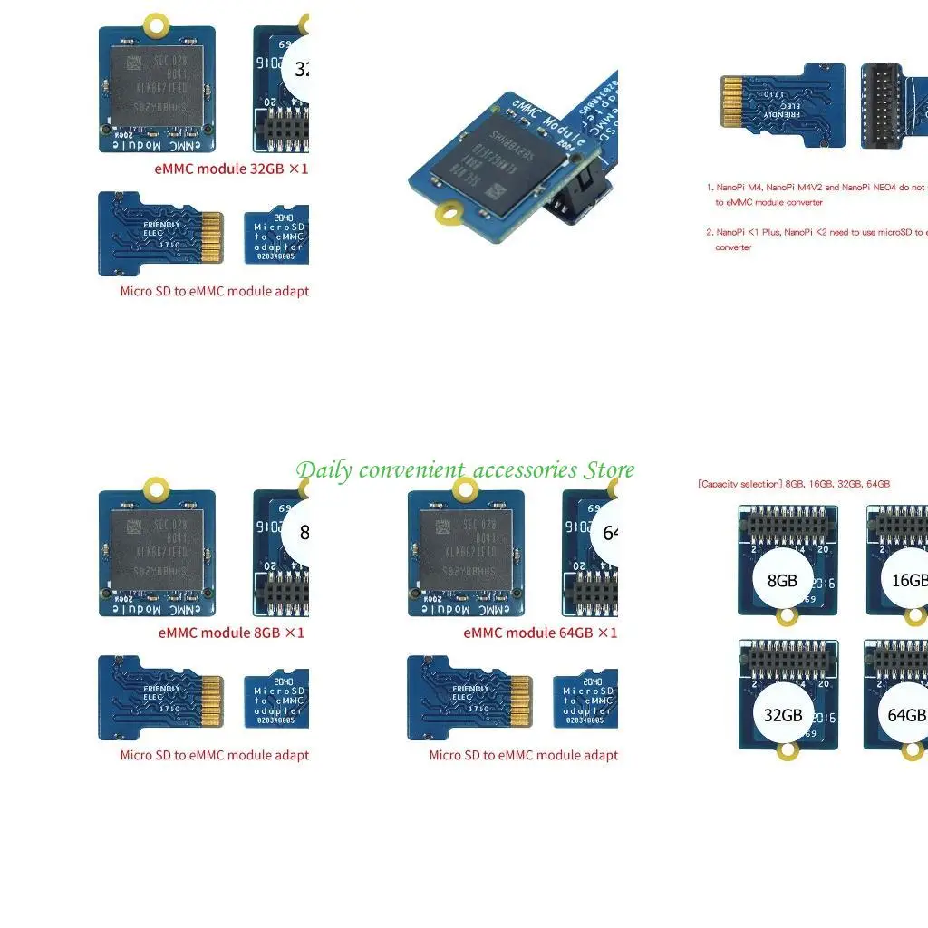 

97QB EMMC Module 8GB 16GB 32GB 64 ГБ с Turn Turn Adapter Adapter