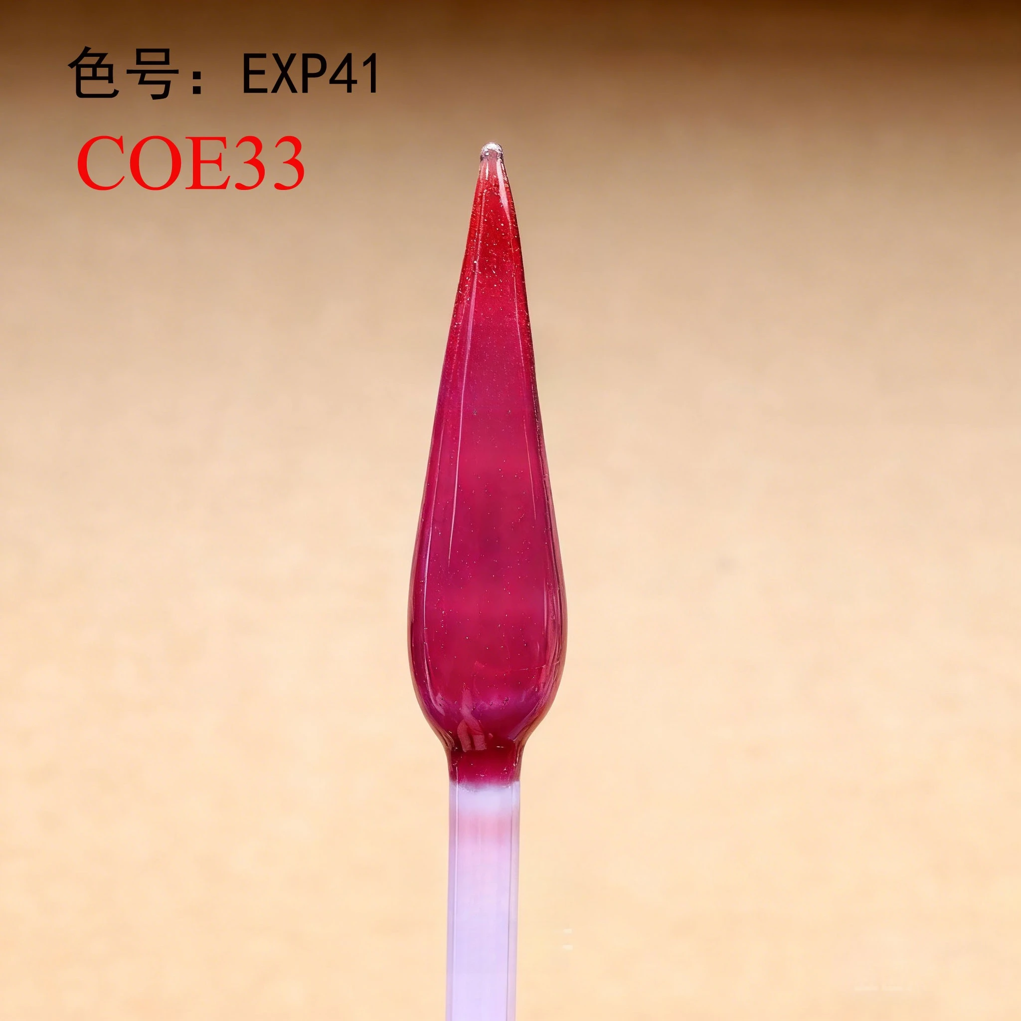 EXP41B 540 Rose Red Bubble Version Protein Bar, Burnt Glass Lamp Rod Color High Borosilicate Glazed Hard Material