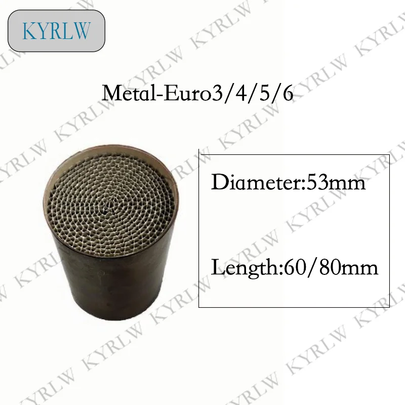 53*60/80 مللي متر Euro3/4/5/6 نظام العادم محفز دراجة نارية محول محفز دراجة نارية معدني