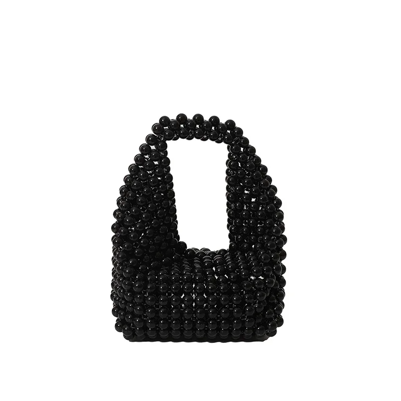 

High Quality Pearl Beaded Handmade Women Handbag Fashion Evening Bag Wedding Party Clutch Purse Beads Beading Woven Shoulder Bag