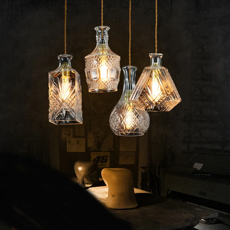 American Industrial Loft Vintage Pendel leuchte Glas Eisen Lampe für Esszimmer Bar E27 Edison Glühbirne