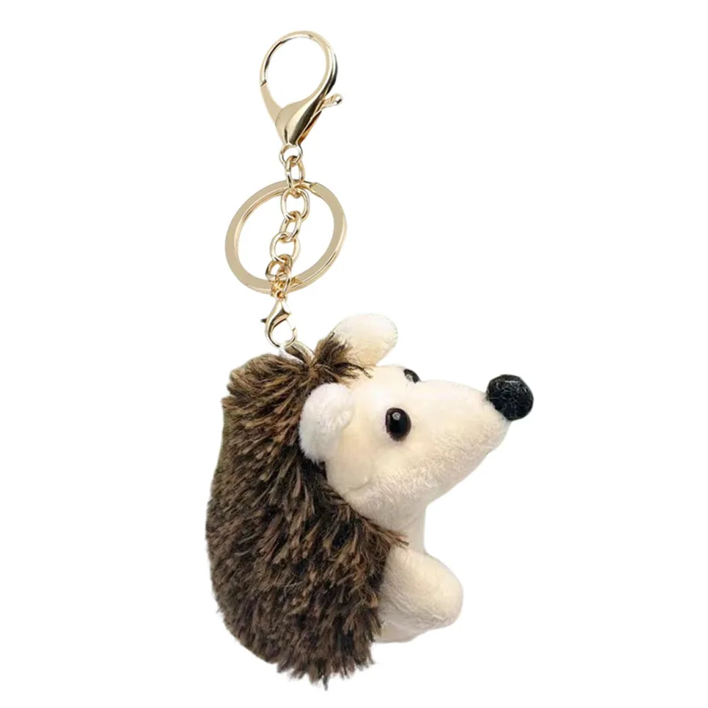 Soft Stuffed Hedgehog Keychain 10CM Plush Keyring Cute Decor Adorable Design Small Pendant Creative Keychain Birthday Gift
