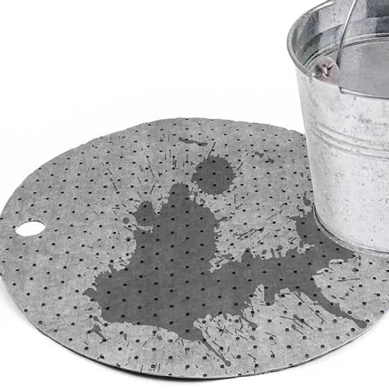 Saugfähige Pads mit 22 Zoll Durchmesser für 55-Gallonen-Trommeln, ölabsorbierende Matte, Fassdeckel-Ölmatte