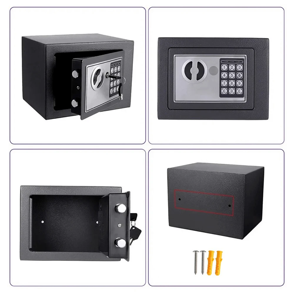 Electronic Digital Keypad Lock Safe Security Box All Steel for Home Office