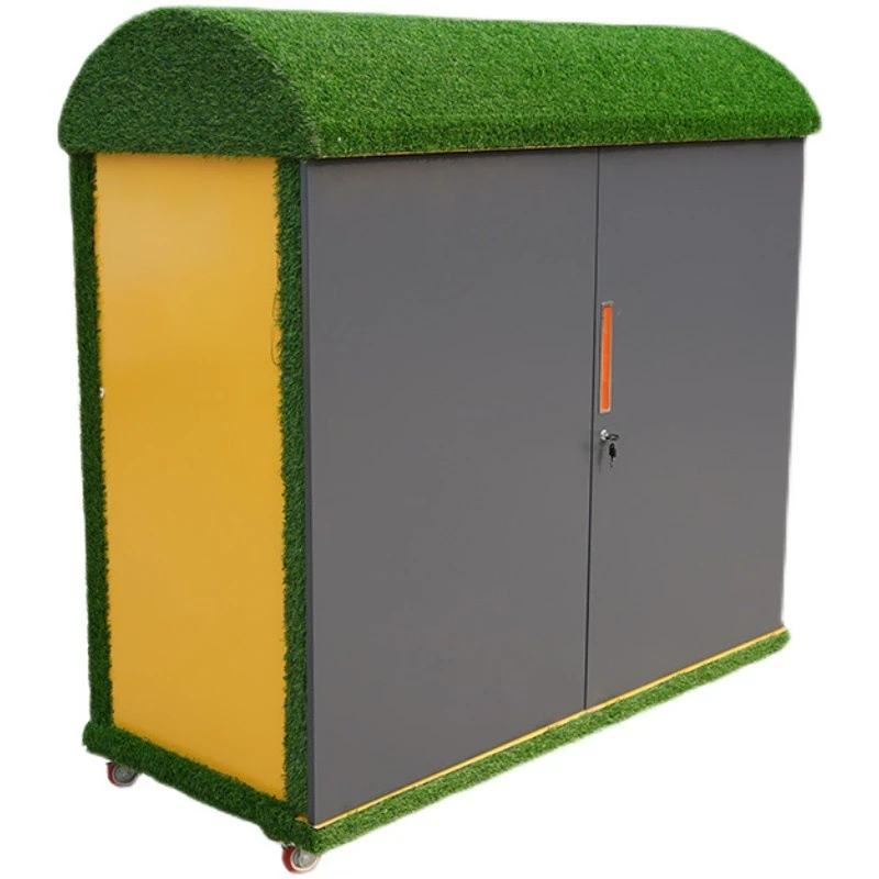 Outdoor graffiti cabinet Outdoor storage cabinet Rain and sun protection Movable storage Painting storage
