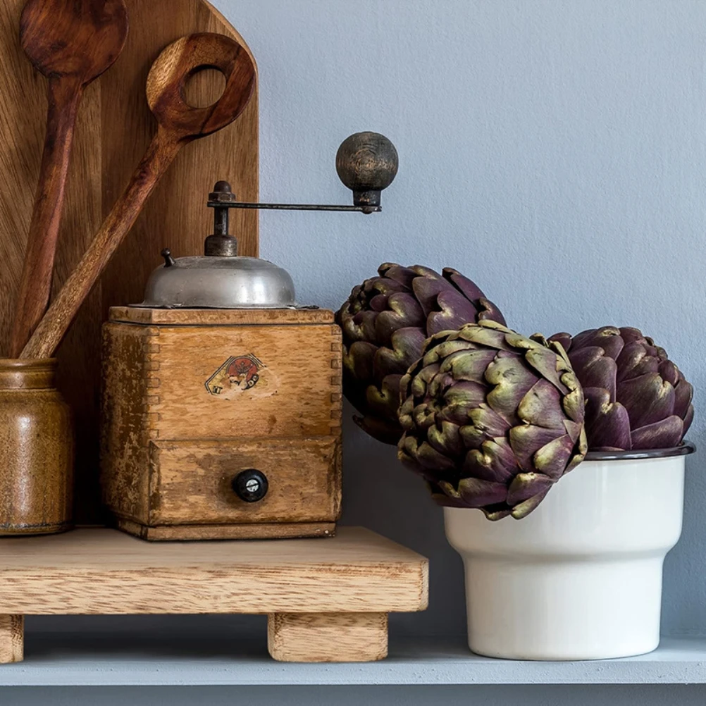 Wood Pedestal Riser Stand for Bottles Plant Makeup Tissues Candles Wooden Soap Holder Wood Tray for Bathroom Home Kitchen