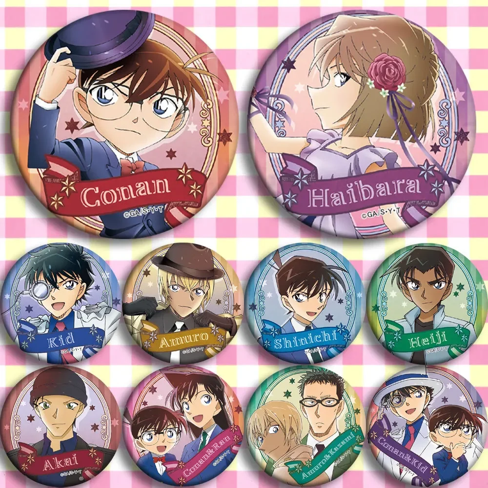 Conan Edogawa Rachel Moore Agasa Hiroshi Anime Peripheral Costumes Character Badges for Halloween Party Friends Props Family