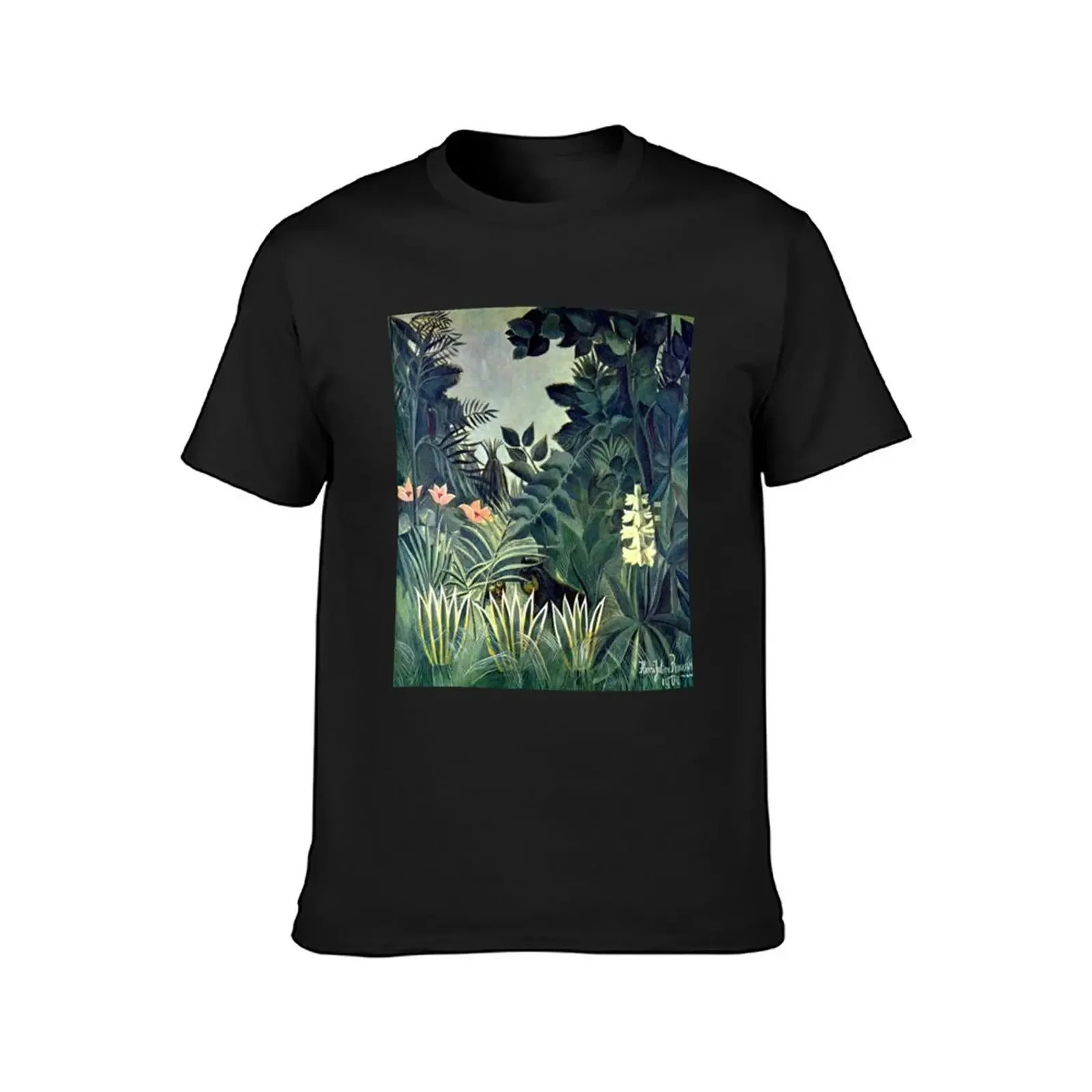 The Equatorial Jungle - Henri Rousseau T-Shirt hippie clothes quick drying oversized t shirt men