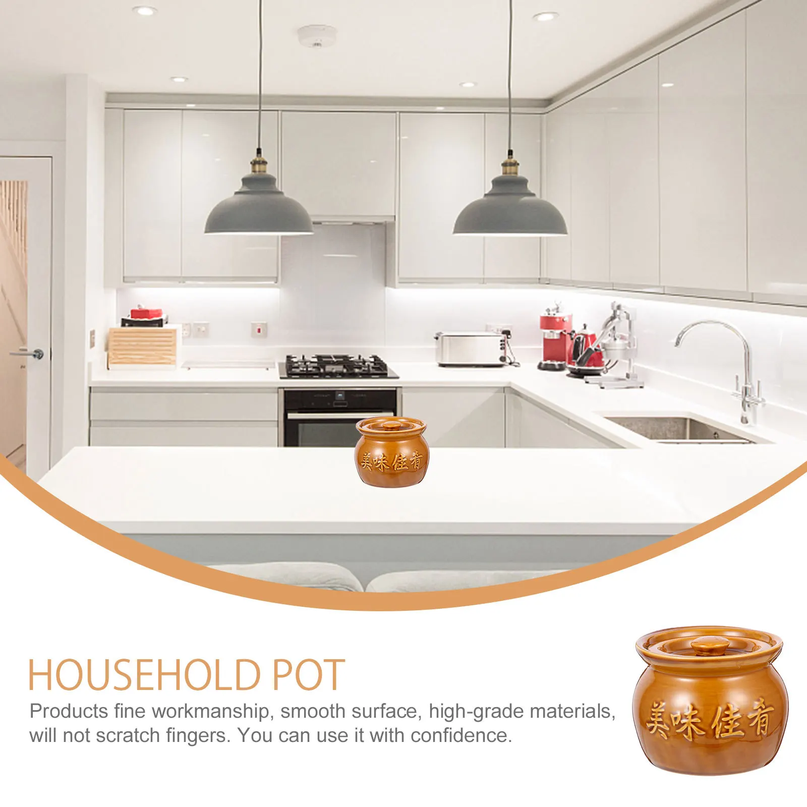 

Ceramic Stew Pot 300Ml Heat-Resistant Soup Bowl Non-Scratch Surface Kitchen Stew Jar For Home Restaurant Hotel Use