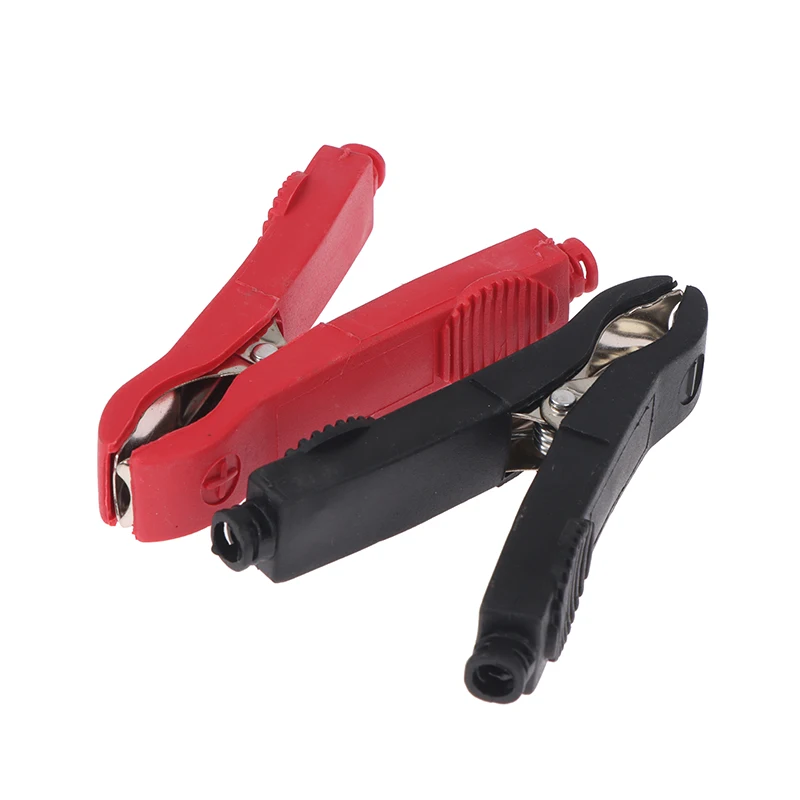 2pc 50A 75mm Red Black Insulated Crocodile Crocodile Car Caravan Van Battery Test Lead Clips Best Promotion Alligator Clips