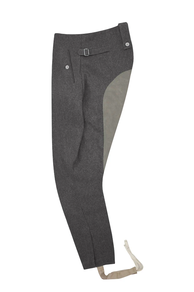 

GUWN-B046 WWII German Elite M43 Stone Grey Wool Mounted Troops Riding Breeches