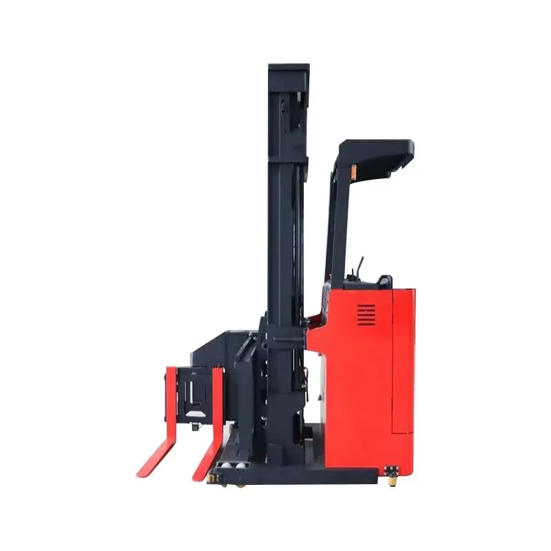 Sanstar New-Style 48V Battery Double Scissor Reach Truck Electric Forklift Stacker Electric Fork Reach Truck