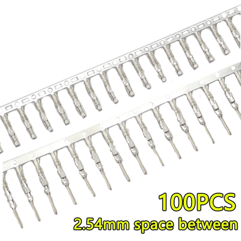 【300-50PCS】Dupont Connector 2.54mm Male and Female Pin Connector Crimping Terminal Kit fit for 2.54 Connector Housing Jumper W