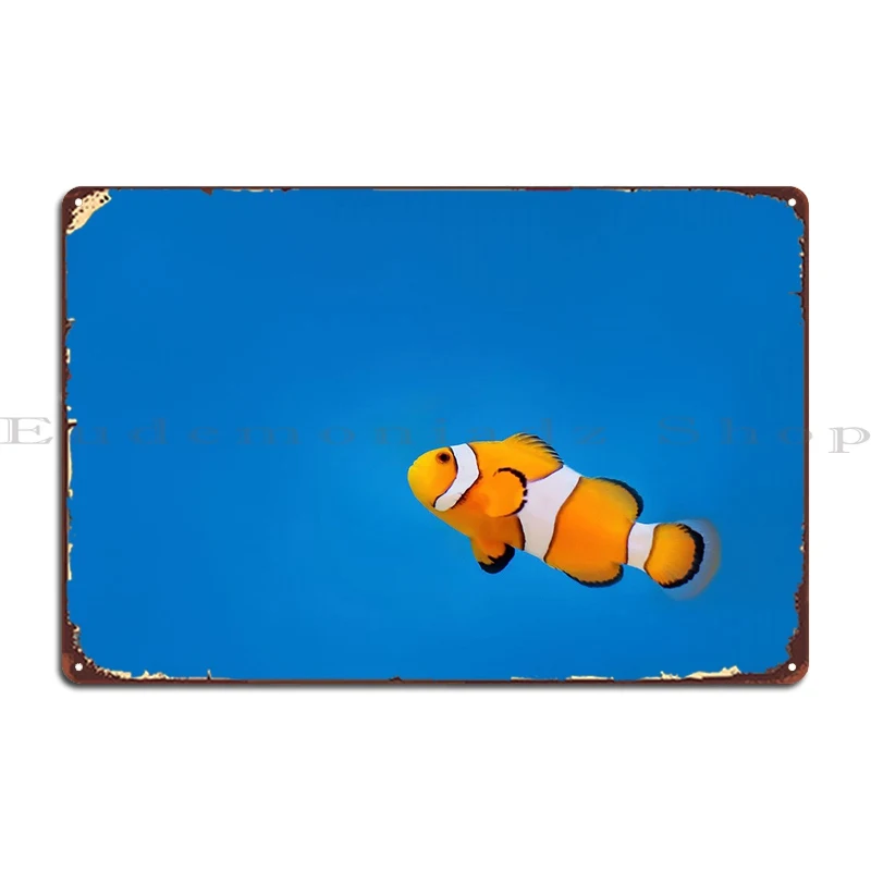 Animal Clownfish Fishes Oc Metal Sign Poster Rusty Club Wall Decor Printed Living Room Tin Sign Poster