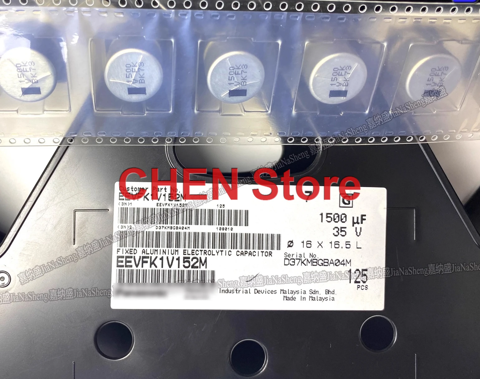 

10PCS/lot NEW Original Matsushita SMD EEVFK1V152M 35V1500UF 16X16.5 aluminum electrolytic capacitor 1500UF 35V free shipping