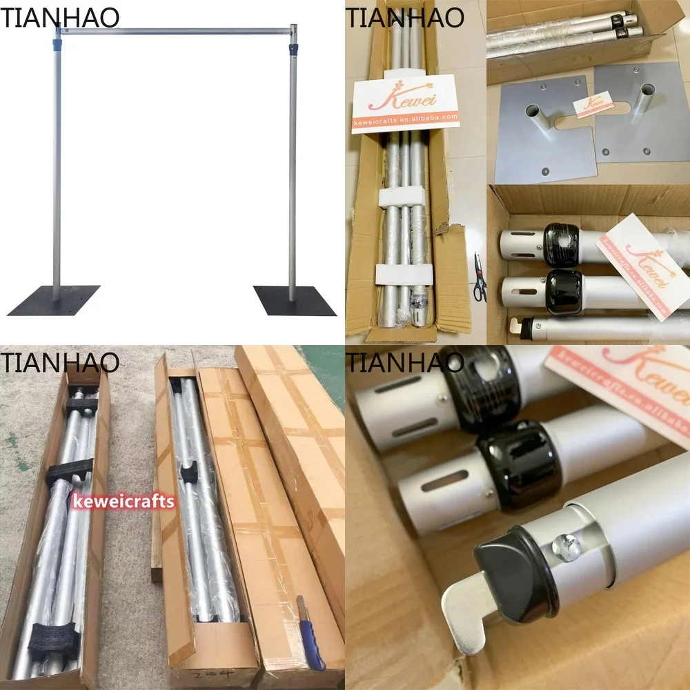 A457 Wedding Decorative Flower Stand Telescopic Adjustable Square Background Frame