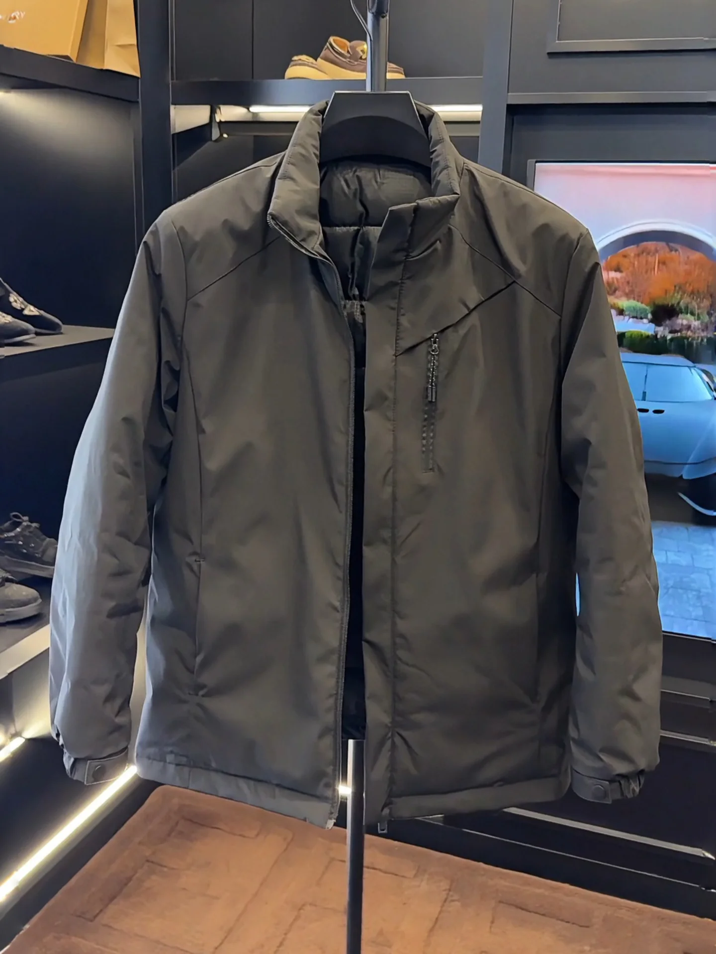 

Высококачественная мужская повседневная куртка с воротником-стойкой, стеганая, из хлопка, модная, для делового стиля, обеспечивающая зимнее тепло