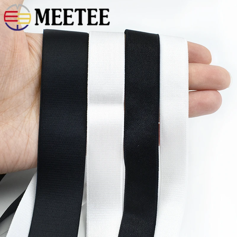 Meetee 10/20M 6-25mm Nylon Elastic Band For Underwear Bra Shoulder Strap Elastics Tape DIY Garment Sewing Accessories