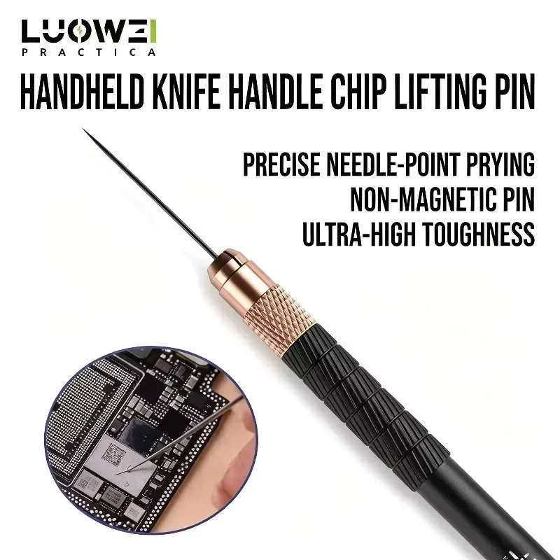 LUOWEI LW K2 CPU Chip Lifting Pin Non Magnetic High Toughness Needle Tip Pry Tool for Phone Motherboard IC Chip Remove Repair
