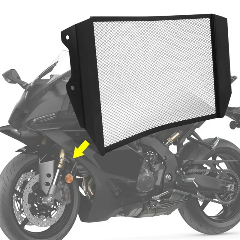 AS57-دراجات نارية شبكة المبرد النفط برودة حامي لياماها YZFR9 الدراجات النارية المبرد الحرس الدراجات النارية الملحقات #6