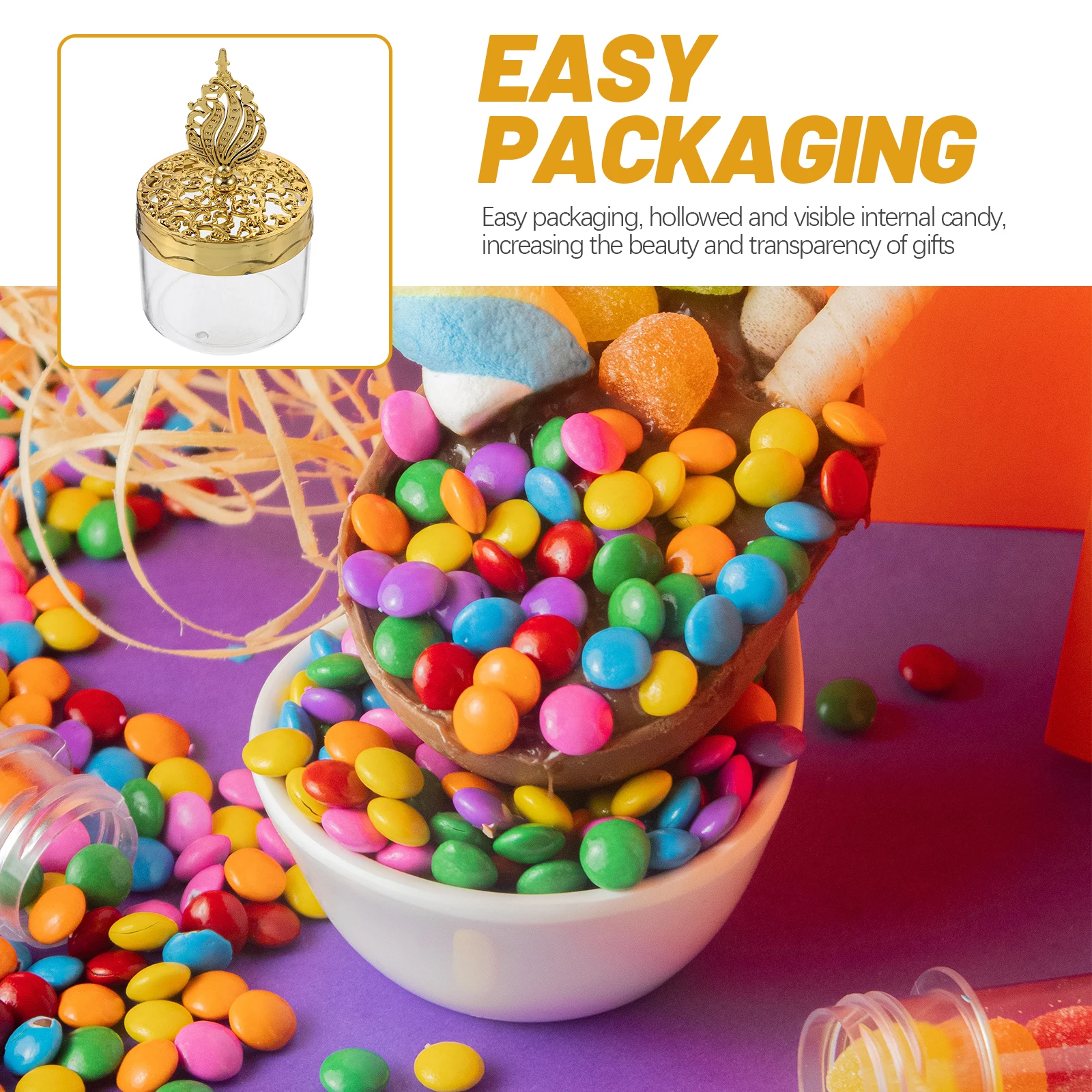 

12pcs Transparent Decorative Containers Small Favor Boxes for Small Candy Containers Baby Gifts Favor Boxes Storage