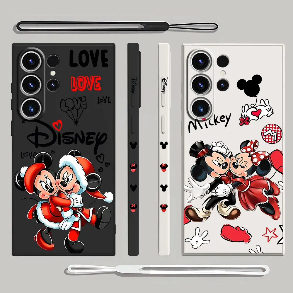 Disney Mickey Minnie Mouse Phone Case for Samsung Galaxy S23 Ultra 5G S20 FE S22 S24 Ultra S21 Plus Silicone Cover