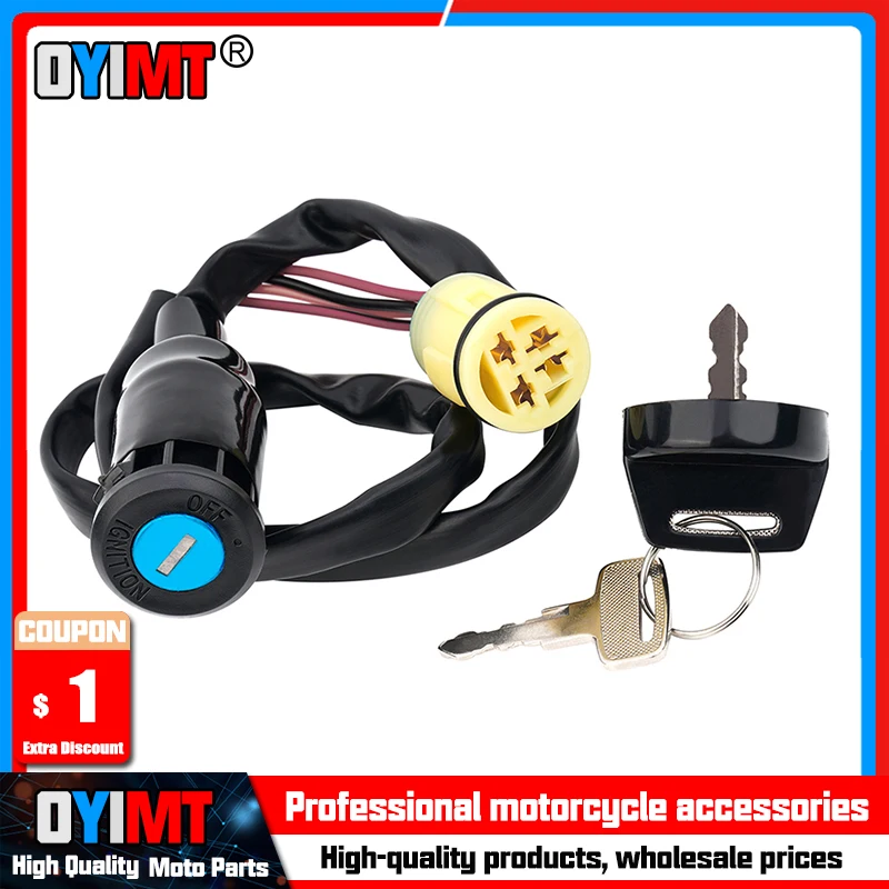 Motorcycle Electric Door Lock Plug Ignition Key Switch for Honda TRX350FE Rancher ES TRX350FM TRX350TE TRX400FGA AT GPScape