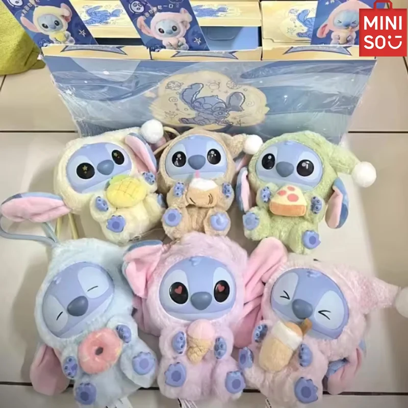

2025 Stitch Eat Some Thing Before Sleep Series Vinyl Blind Box Bag plush Pendant Cute Doll Mystery Box Toy Adult Gift