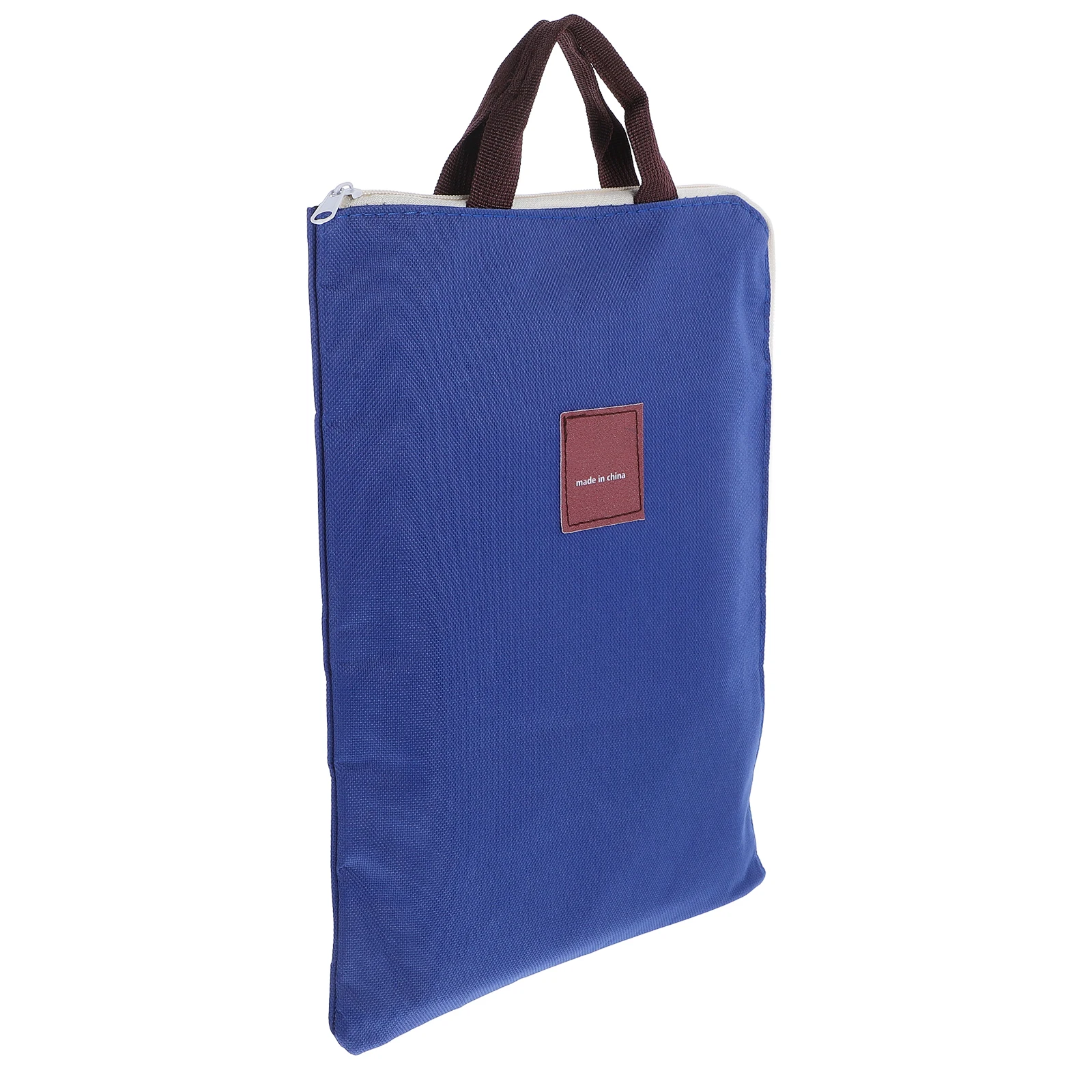 

Portable Document Bag A4 Size Waterproof Nylon Tote Organizer Roomy Capacity Dark Grey Zipper Closure Business Travel
