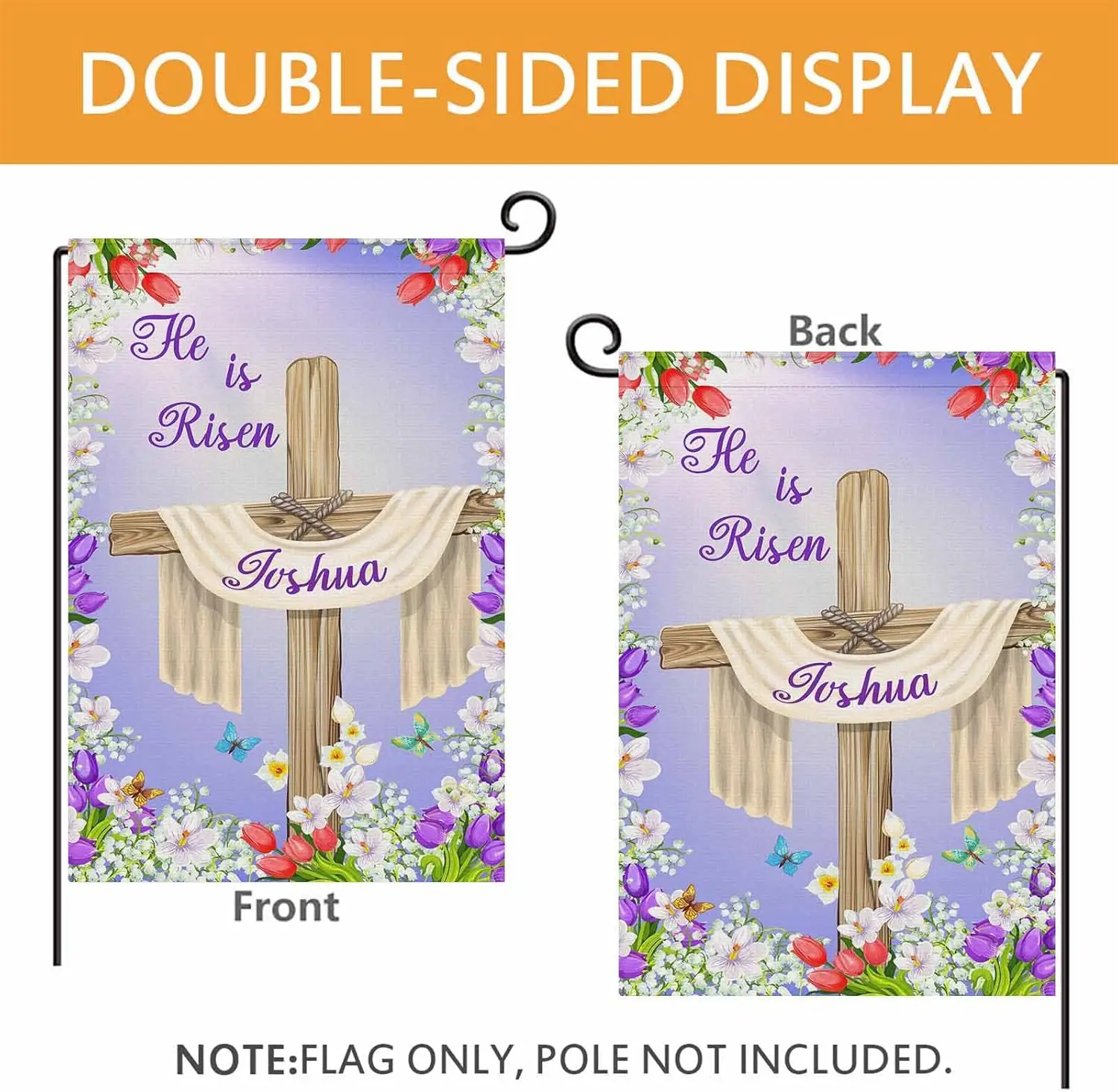 Custom Garden Flag, Easter Garden Flag Made In USA, Spring Garden Flag, Garden Flags 12x18 Double Sided, Garden Flags for Ou SSL