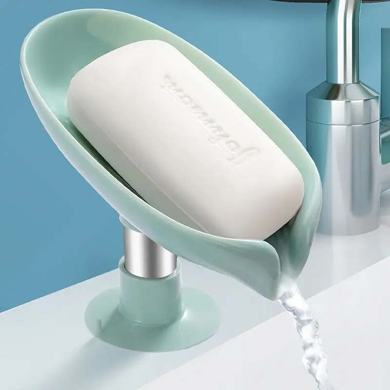Portasapone a forma di foglia per bagno doccia portasapone a ventosa portasapone per uso domestico portasapone in spugna accessori per il bagno