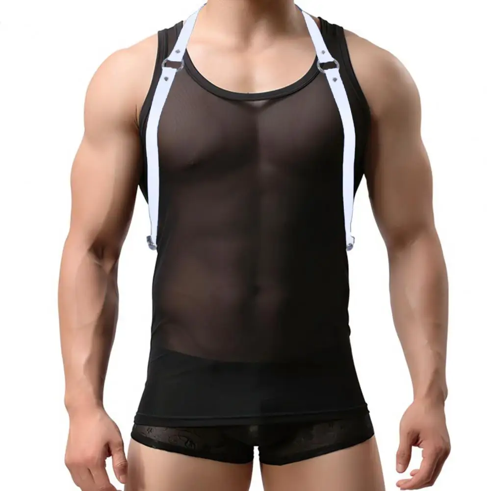 男性と女性のためのバックル付きストラップ付きフェイクレザーハーネス、パンクスタイルのベルト、調節可能な衣類、大胆な外観のためのアクセサリー