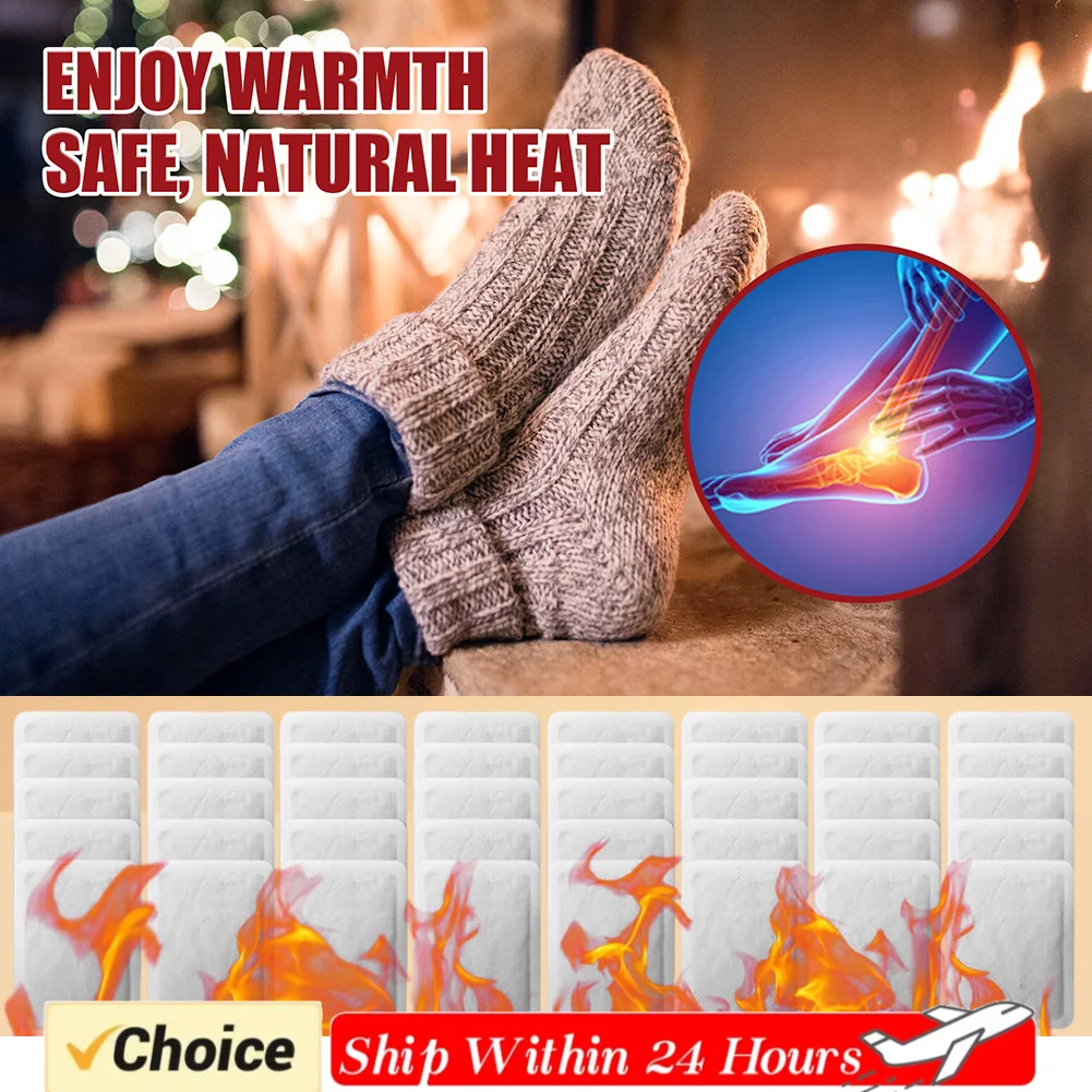 10-50PC Scaldapiedi usa e getta Autoriscaldante a prova di freddo Inverno Esterno Cuscinetti riscaldanti per piedi naturali duraturi per lo sport invernali all'aperto