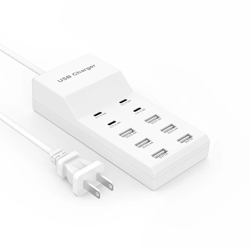 

Multi-port USB Charger 4TYPE-C Suitable For Mobile Phone And Tablet Charging 5v2a Smart Fast Charging Charger