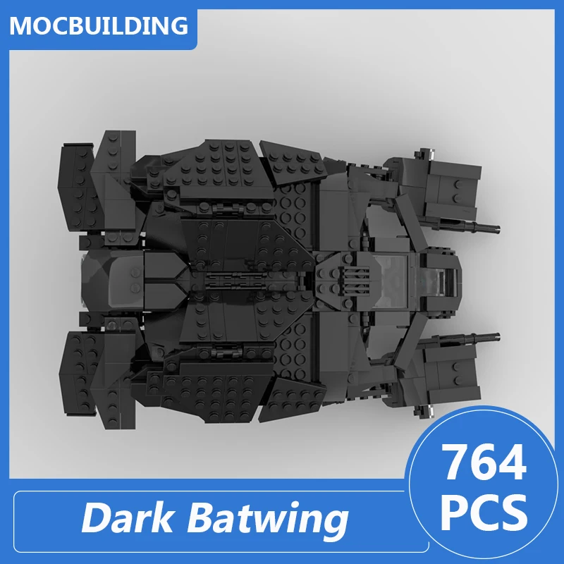 Dark Batwing Model Moc Building Blocks Diy Assemble Bricks Creative Educational Display Collect Xmas Toys Birthday Gifts 764PCS