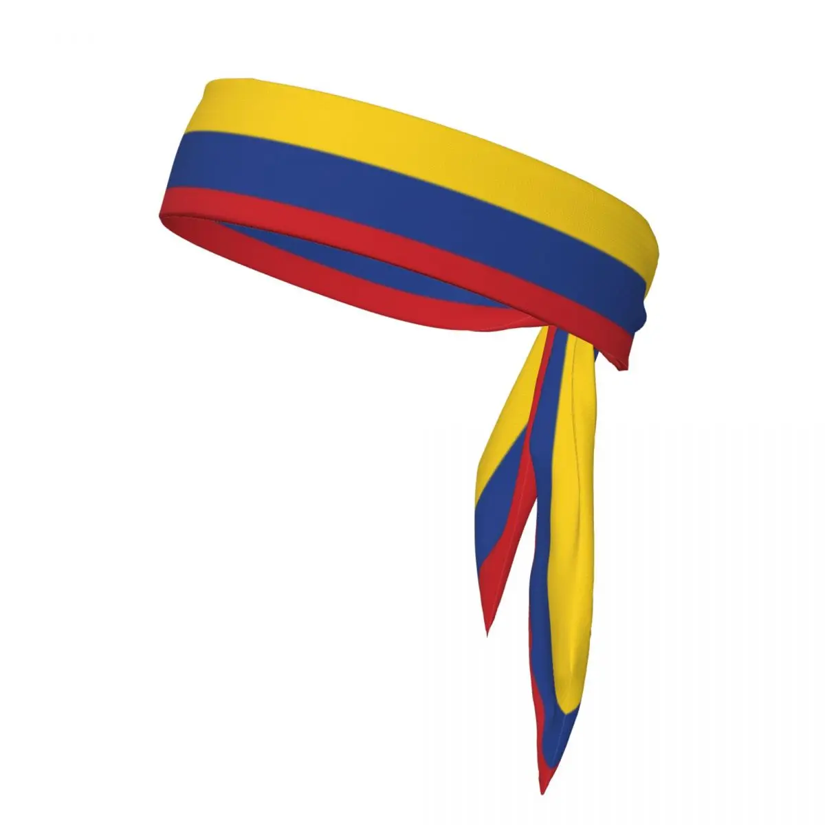 Sports Headband Head Tie Colombia Flag Bandana Sweatbands Yoga Tennis Headwrap For Adult