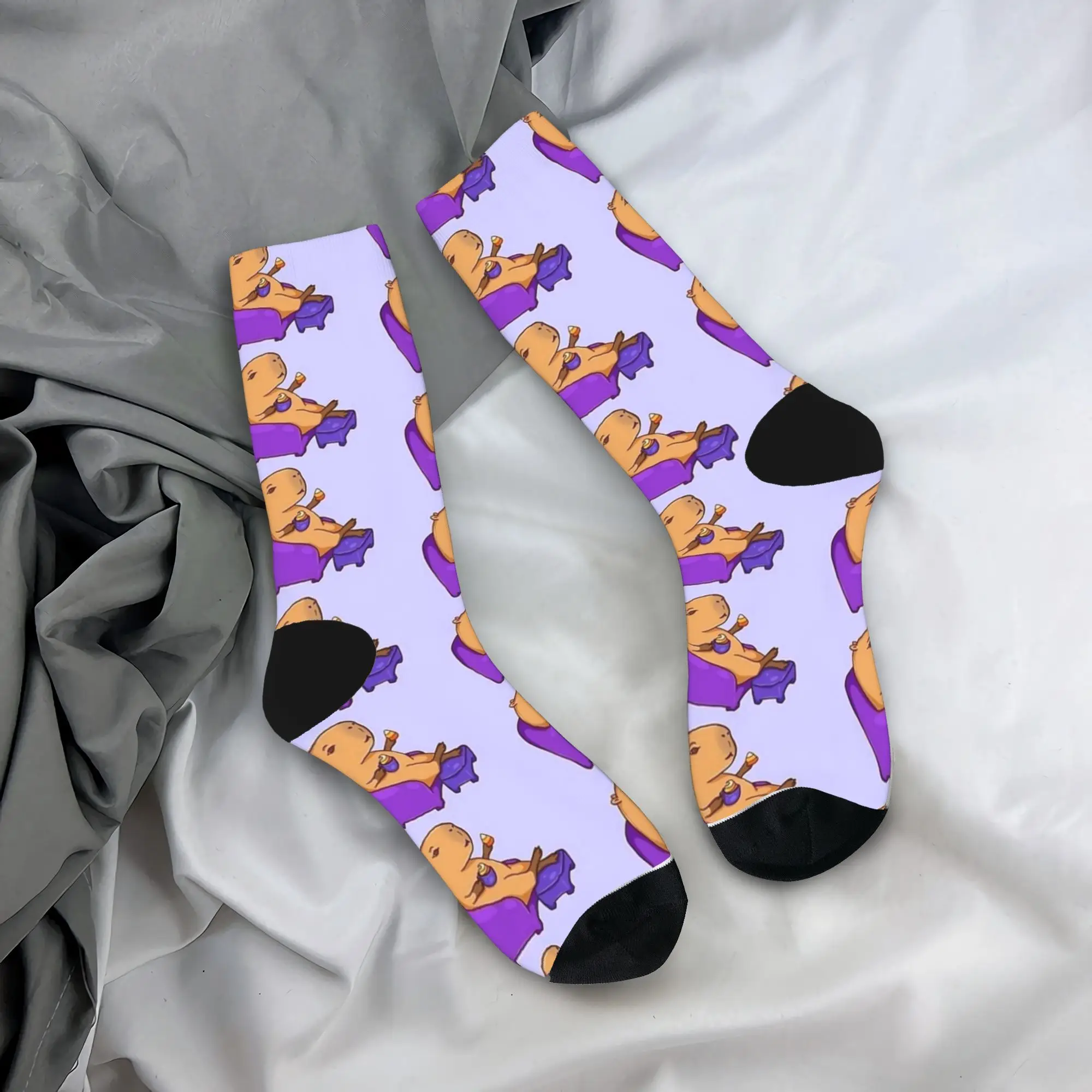 

Капибара с горячим напитком и конфетами Носки Противоскользящие чулки Пара дышащих носков для бега Весенние корейские носки на заказ